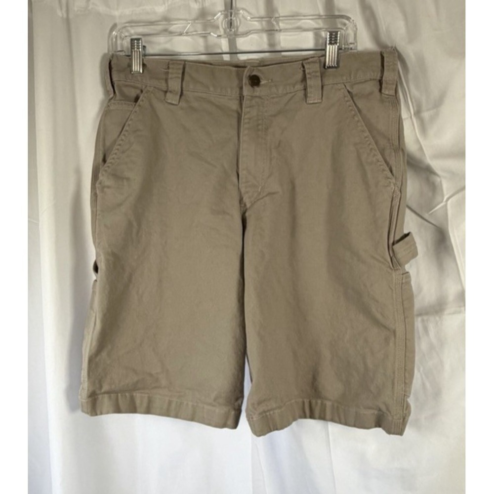 CARHARTT Shorts Mens 32 Beige Cargo Original Fit Outdoor Carpenter Distressed